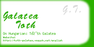 galatea toth business card